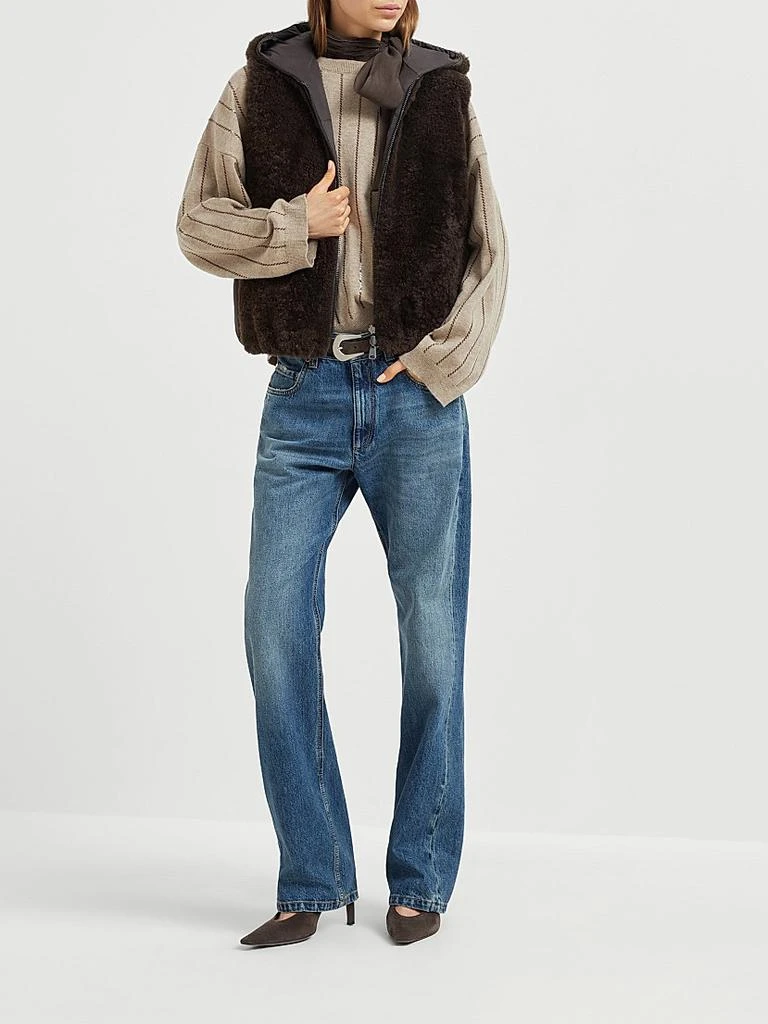 Brunello Cucinelli Authentic Denim Column Trousers 5