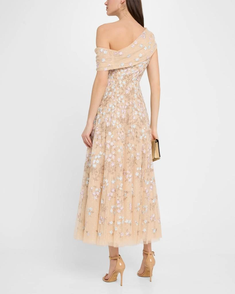 Needle & Thread Everett Bloom One-Shoulder Embroidered Gown 3
