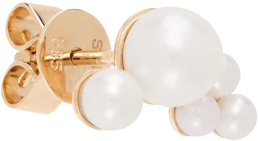 Sophie Bille Brahe White Embrassée Cinq Single Earring 2