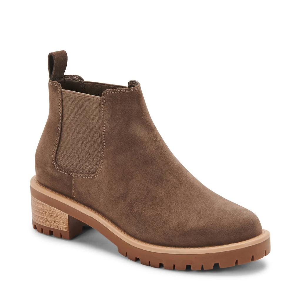 Blondo Women's Mayes Waterproof Bootie In Dark Taupe