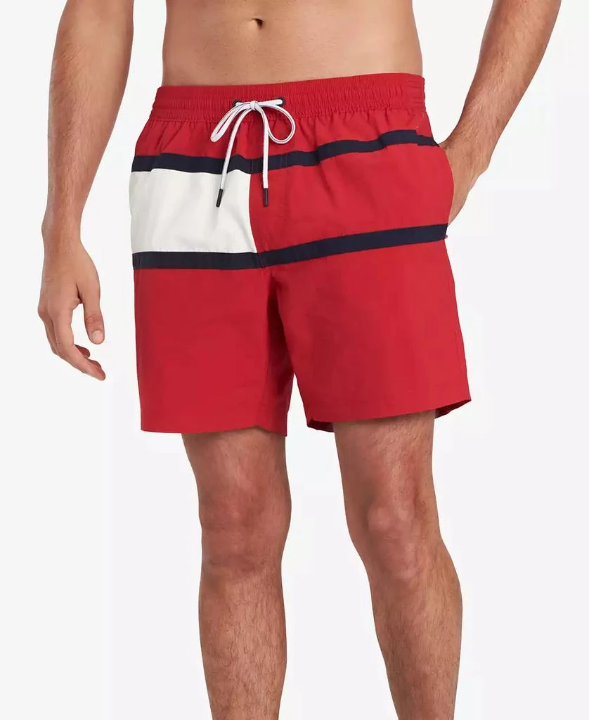 Tommy Hilfiger Men's Big & Tall Flag Swim Trunk 1