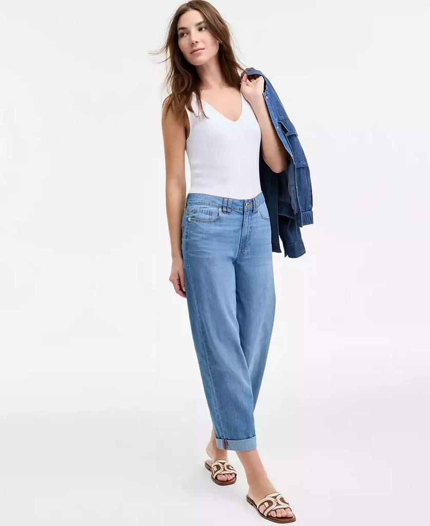 Tommy Hilfiger Women's Relaxed-Fit Utility Chambray Jeans 1