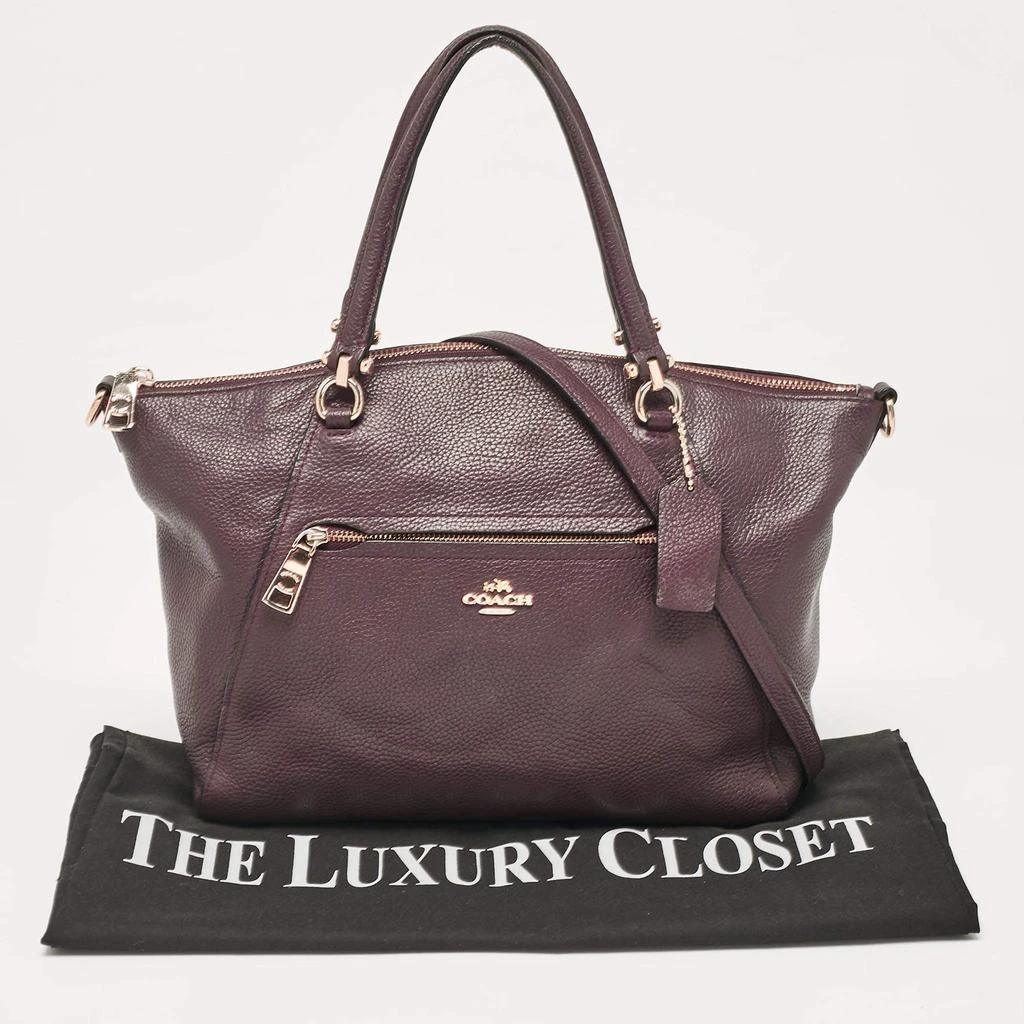 Coach Coach Purple Pebbled Leather Prairie Satchel 11