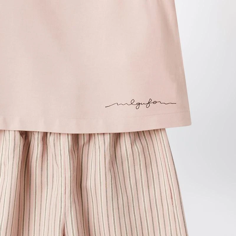 IL GUFO Blush pink striped outfit 4