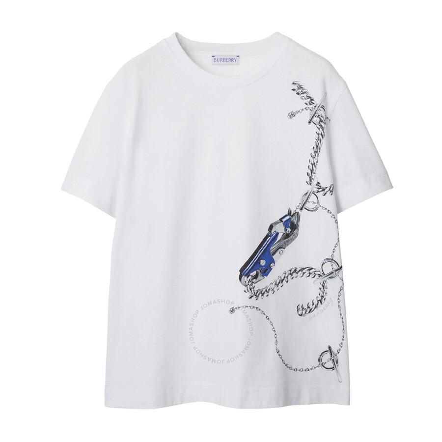 Burberry Knight-Printed Crewneck Cotton T-Shirt