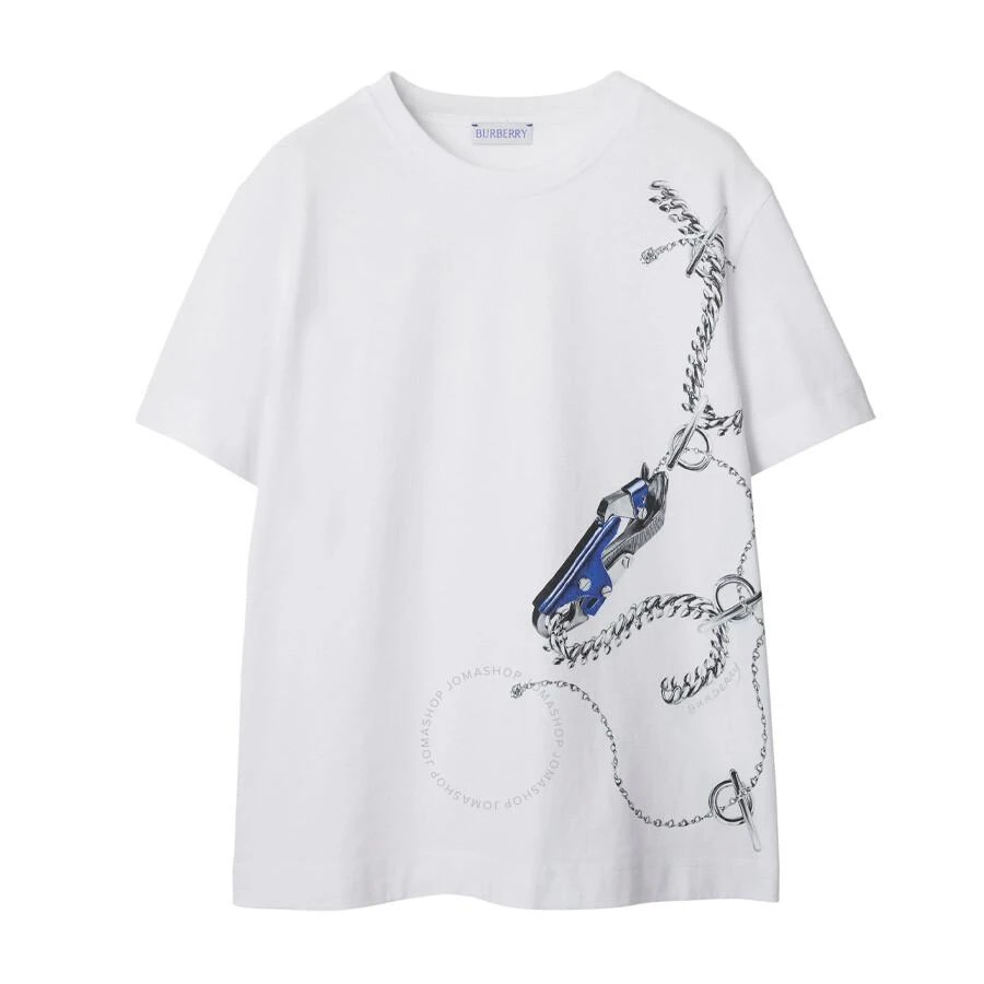 Burberry Knight-Printed Crewneck Cotton T-Shirt 1