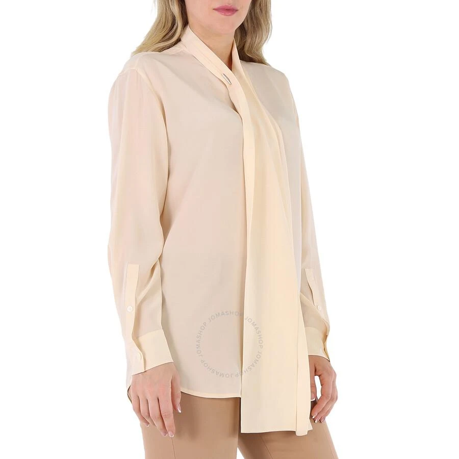 Burberry Burberry Pale Biscuit Kimmy Silk Pussy Bow Blouse, Brand Size 6 (US Size 4) 2