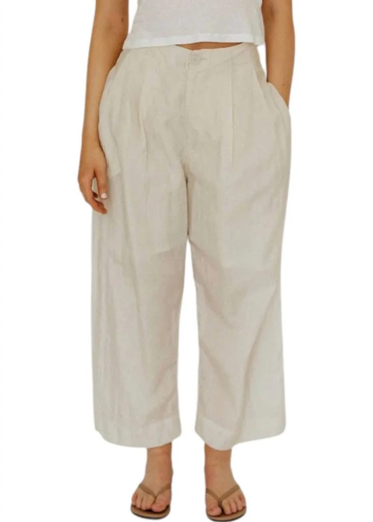 LAUREN MANOOGIAN Trace Trouser Pants In Parchment 1