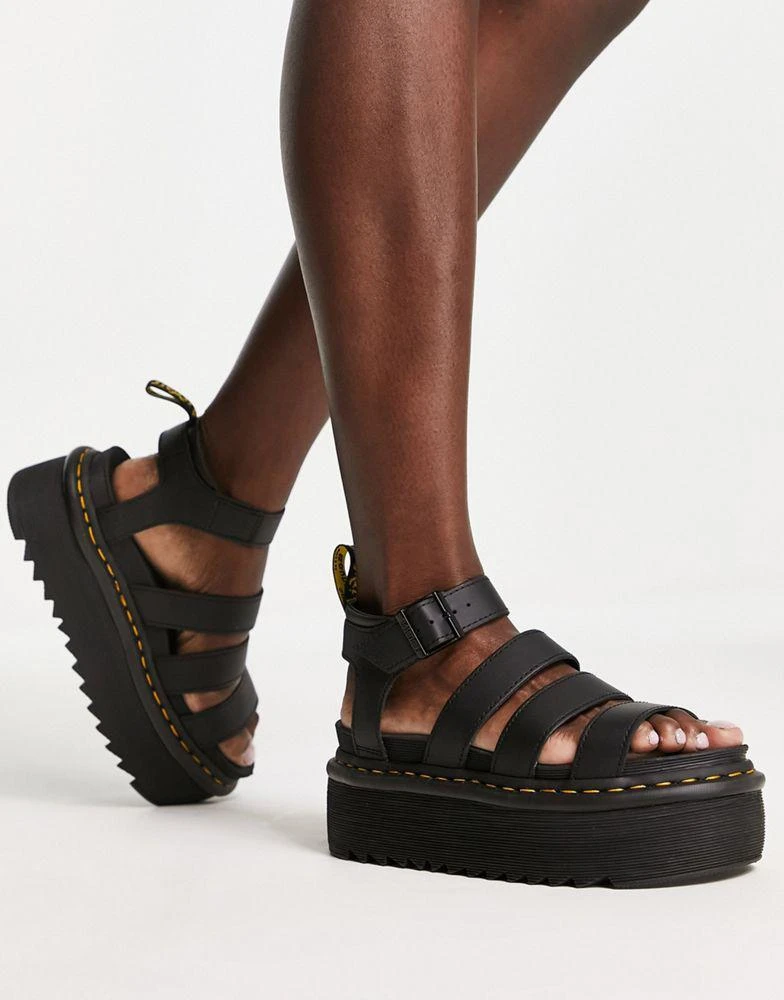 Dr. Martens Dr Martens Blaire Quad flatform sandals in black 1