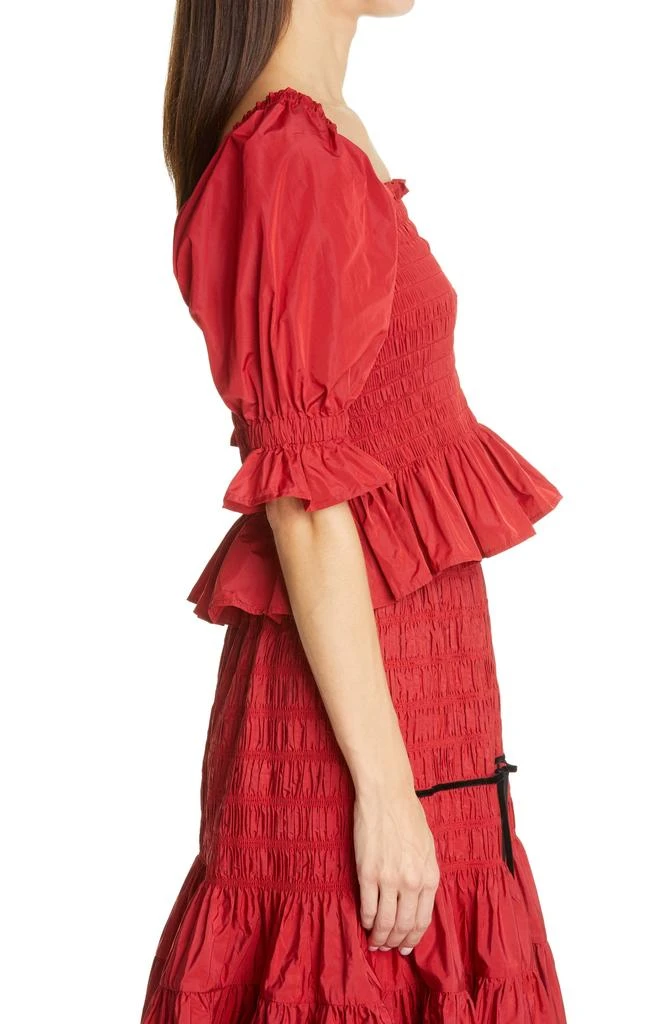 Molly Goddard Mackenzie Shirred Taffeta Top 3