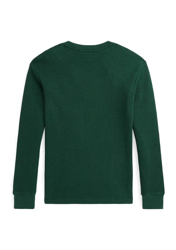 Ralph Lauren Boys 4-7 Waffle Knit Cotton Long Sleeve T-Shirt 2