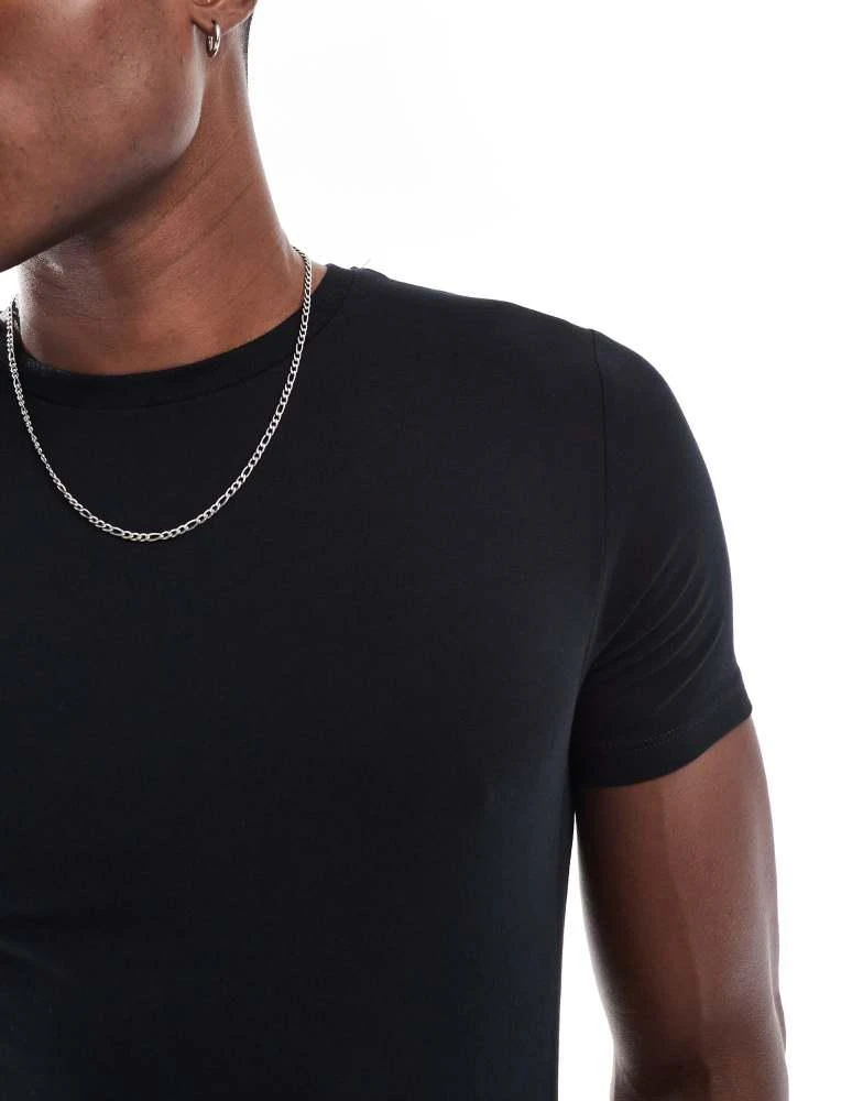 ASOS ASOS DESIGN essentials 2 pack muscle fit t-shirts in black 4