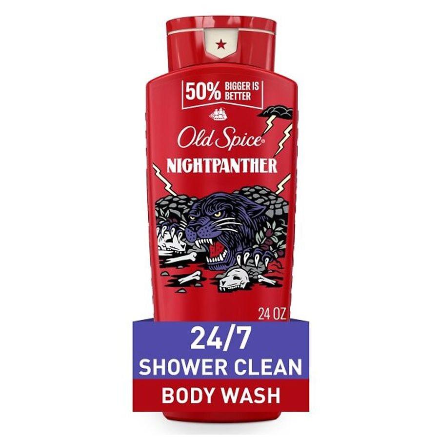 Old Spice Cleansing Body Wash for Men, 24/7 Shower Clean, 2 in 1 Face and Body Wash Rich Lather, Nightpanther, Rich Warm Scent