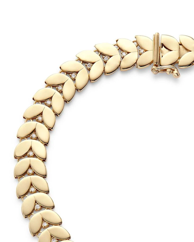 Alberto Amati 14K Yellow Gold Diamond Chevron Link Bracelet 4
