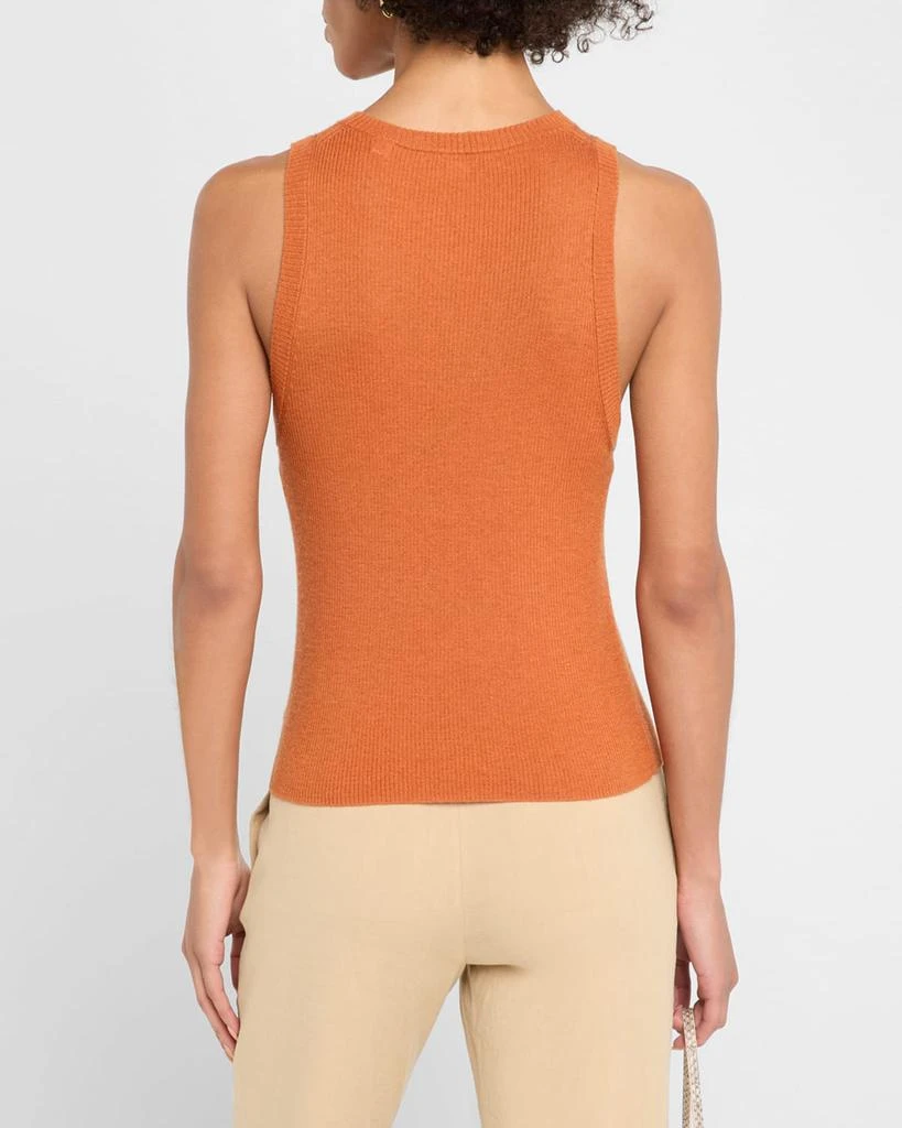 Vince High-Neck Cashmere-Silk Tank Top 3