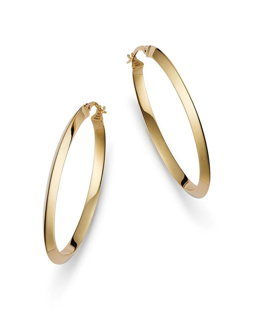 Alberto Amati 14K Yellow Gold Beveled Hoop Earrings - Exclusive 1