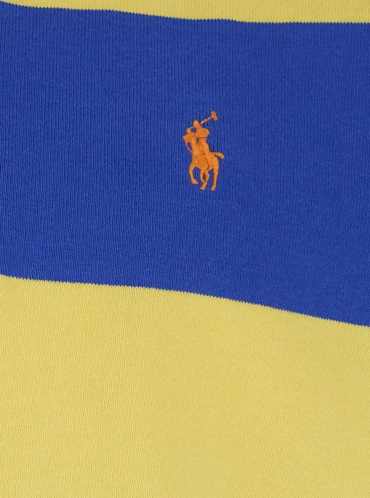 Ralph Lauren Yellow And Blue Polo Shirt With Striped Pattern In Cotton Man 3