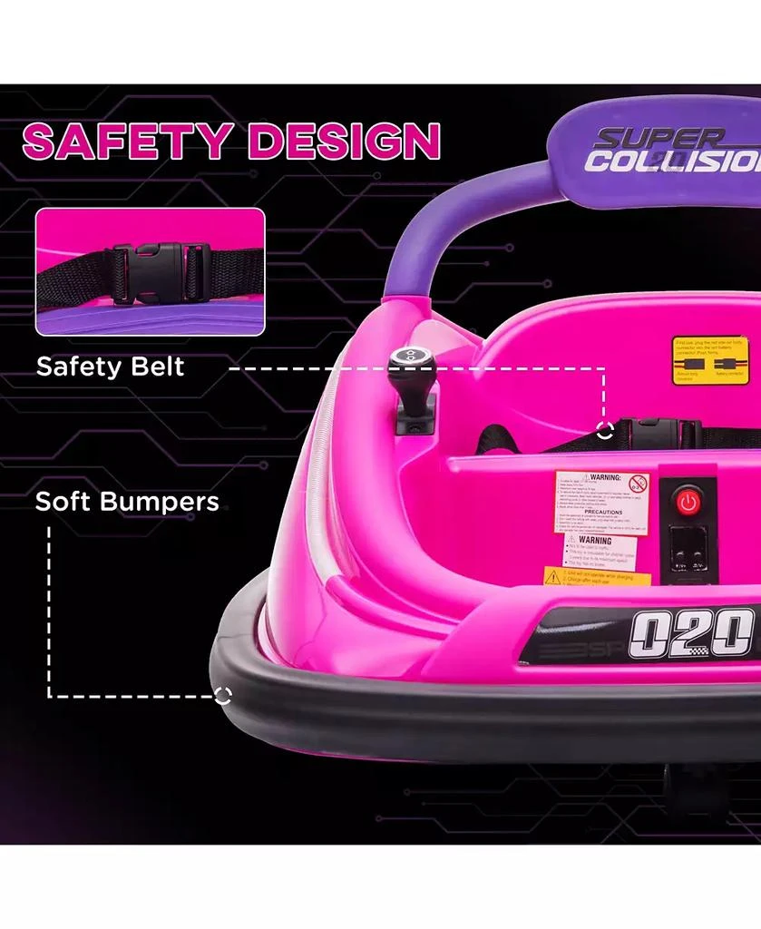 HONGGE 12V Kids Electric Bumper Car with 360 Degree Spin 7