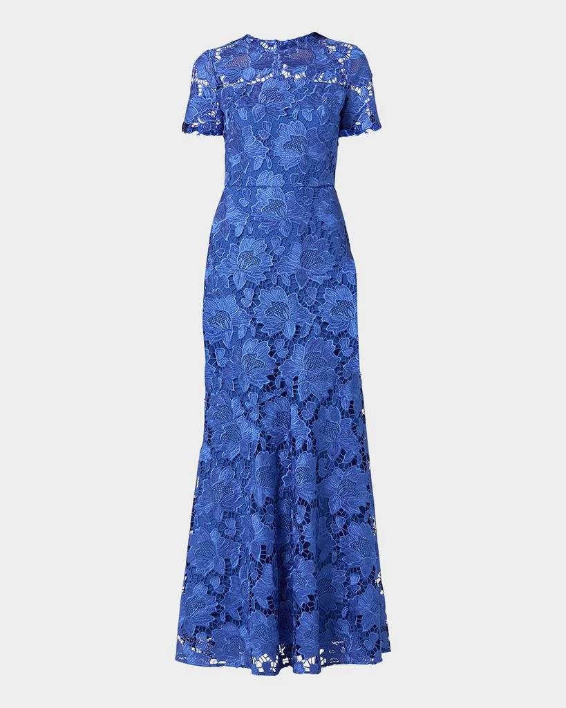 slim fit dress slacks Shoshanna Women's Kiriya Lace Sheath Dress - Navy main image 0