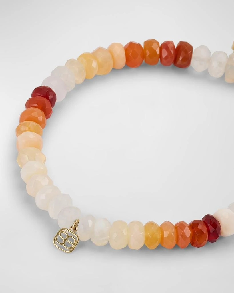 Sydney Evan 14K Gold Charm and Fire Opal Bead Bracelet 4