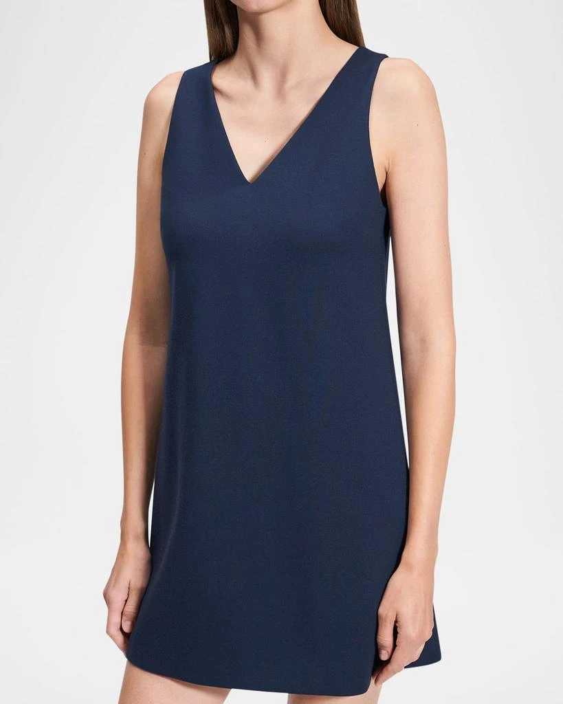 Theory Ponte V-Neck Mini Shift Dress 5