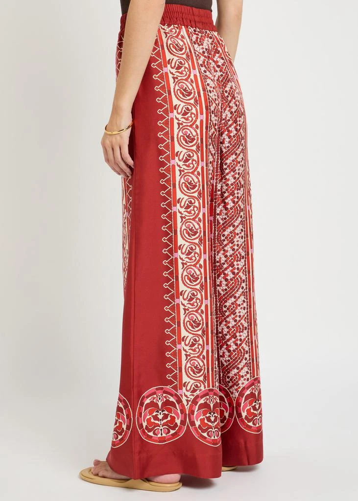 LA DOUBLE J Printed silk-twill trousers 3