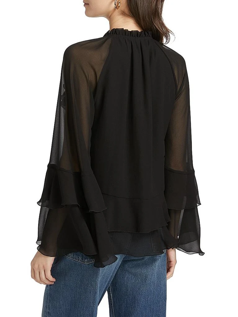If Only Studio Ruffled Chiffon Long-Sleeve Blouse 5