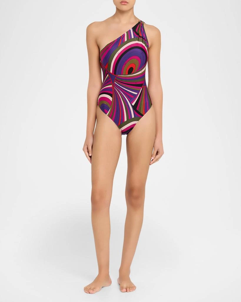 Pucci Iride Asymmetric One-Piece Swimsuit 2