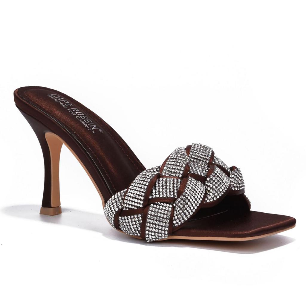Cape Robbin Rewind Womens Satin Embellished Heels