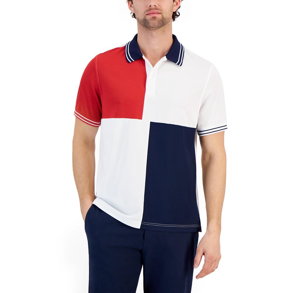 Club Room Men's Colorblocked Sport Polo Shirt, Created for Macy's