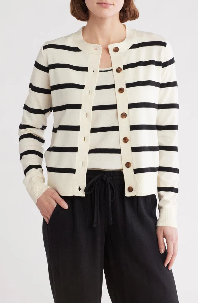 Caslon Classic Crewneck Cardigan 1
