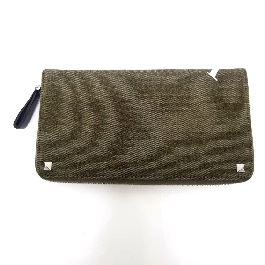 Valentino Canvas Leather Long Wallet (Bi-Fold) (Pre-Owned)