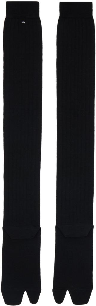 Maison Margiela Black Tabi Socks M-IT-42-43 - Socks - BeyondStyle