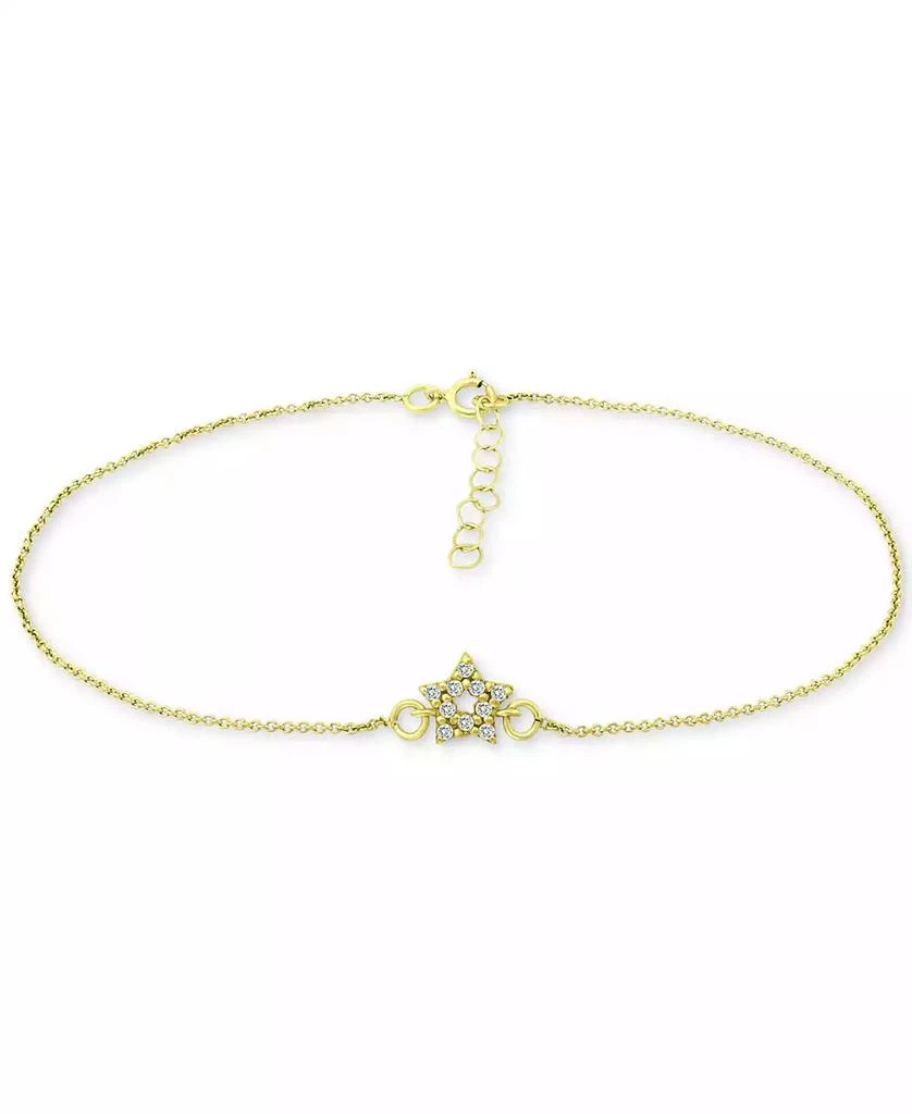 Giani Bernini Cubic Zirconia Star Ankle Bracelet, Created for Macy's 1