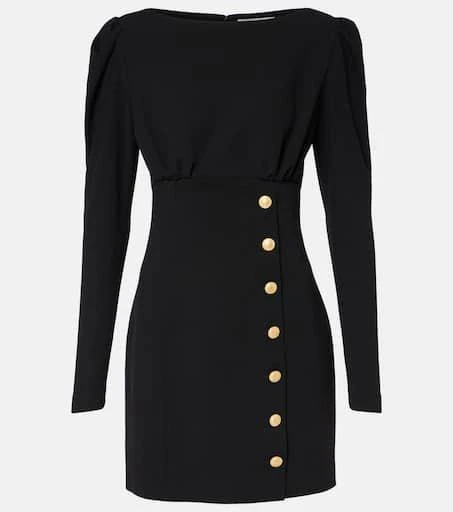 Alessandra Rich Wool-blend crêpe minidress 1