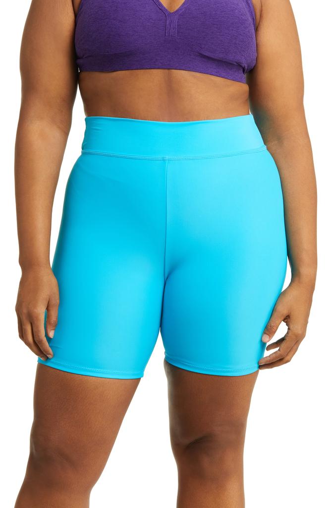 Good American High Waist Swim Bike Shorts