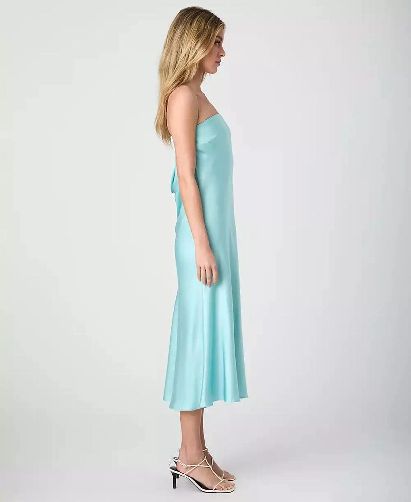 French Connection Women's Oona Satin Strapless Midi Dress 3