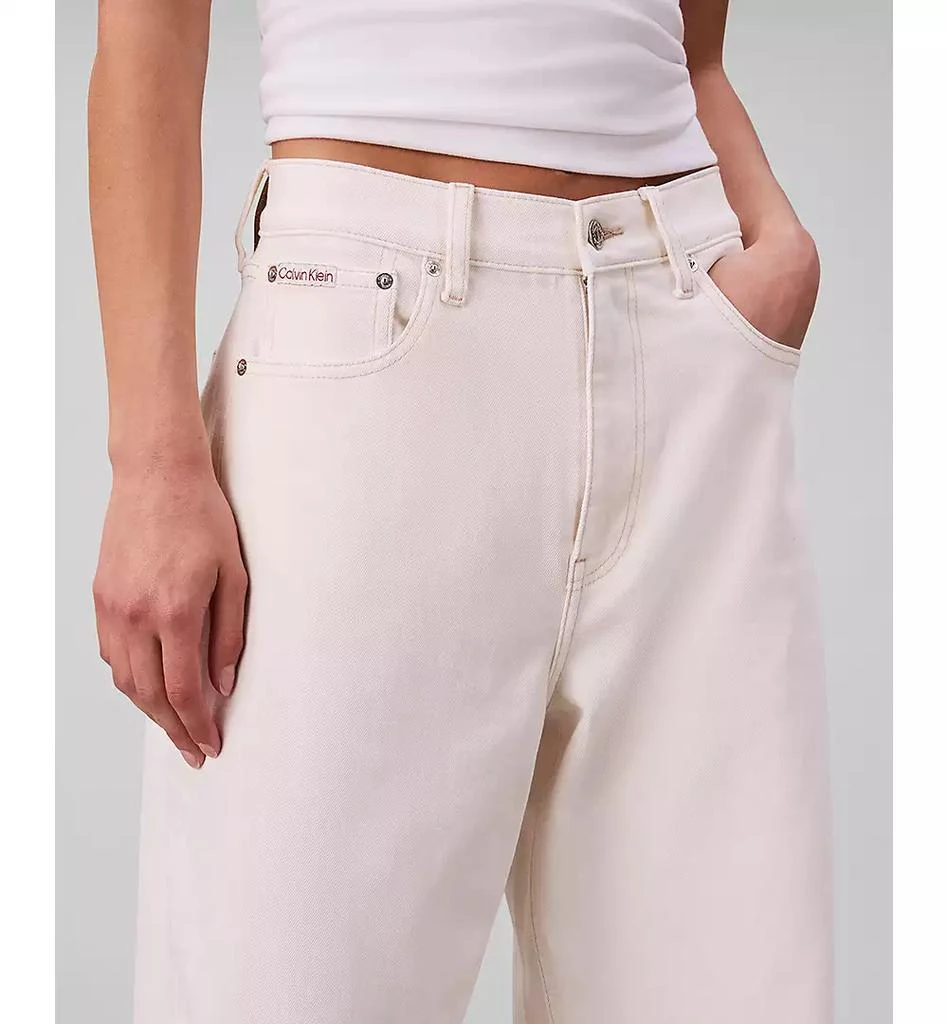 Calvin Klein Women's Seamed High-Rise Barrel Jeans 3