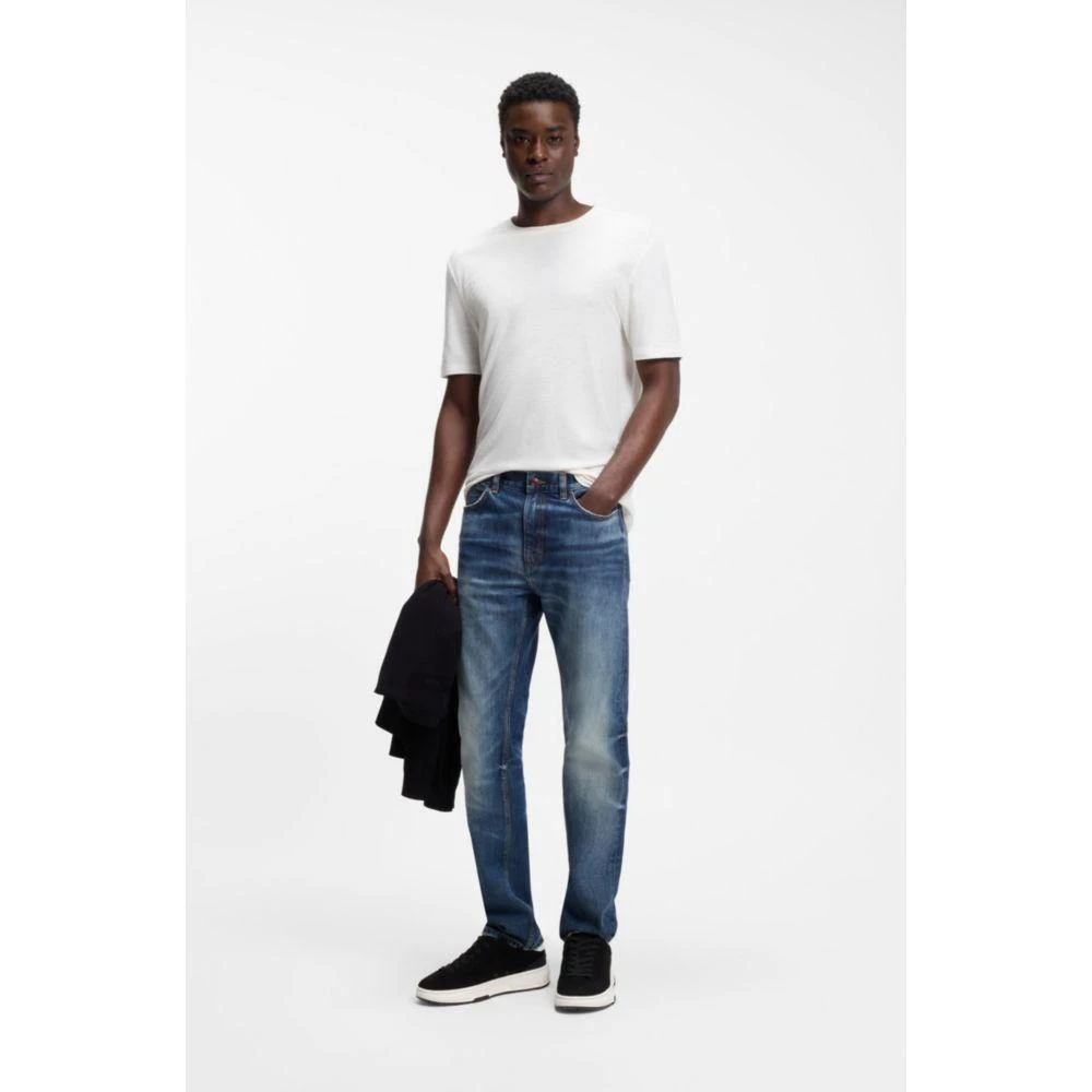 Hugo Boss Slub-interlock T-shirt in a slim fit 2