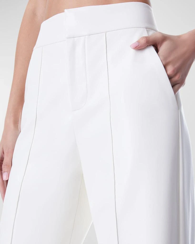 Alice + Olivia Dylan Vegan Leather Wide-Leg Pants 8