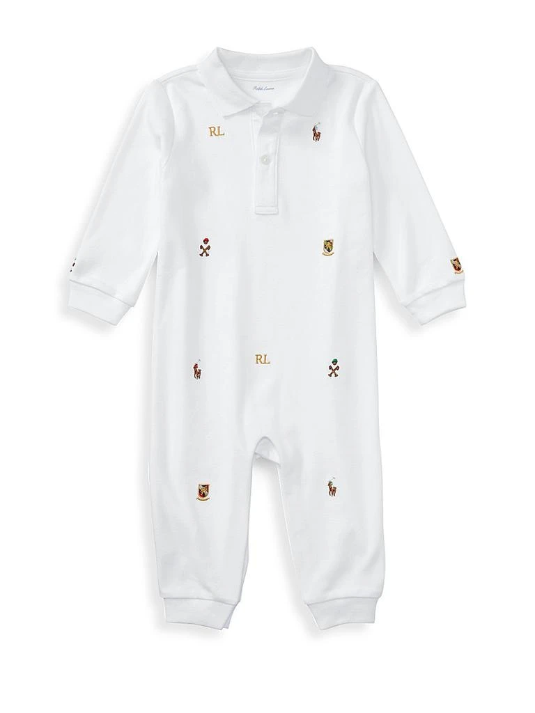 Ralph Lauren Baby Boy's Embroidered Cotton Coverall 1
