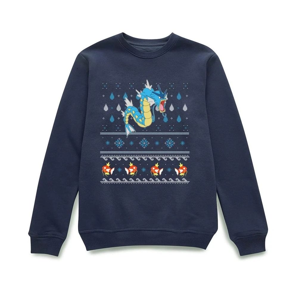 Original Hero Pokemon Gyarados Christmas Jumper - Navy 1