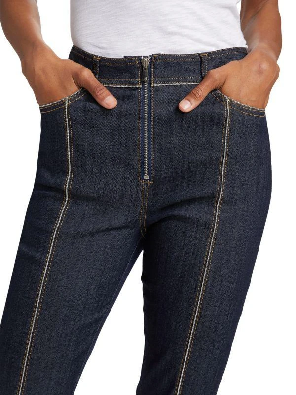 Cinq à Sept Santi Zipper Trim Jeans 4
