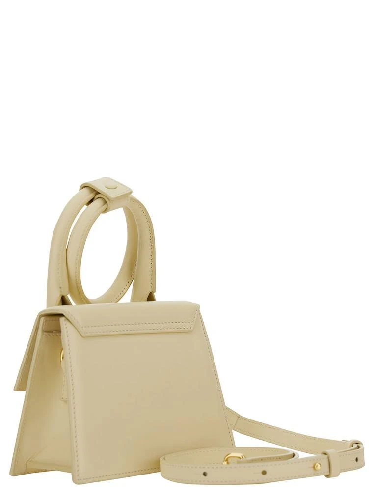 Jacquemus le Chiquito Noeud White Crossbody Bag With Logo In Leather Woman 3