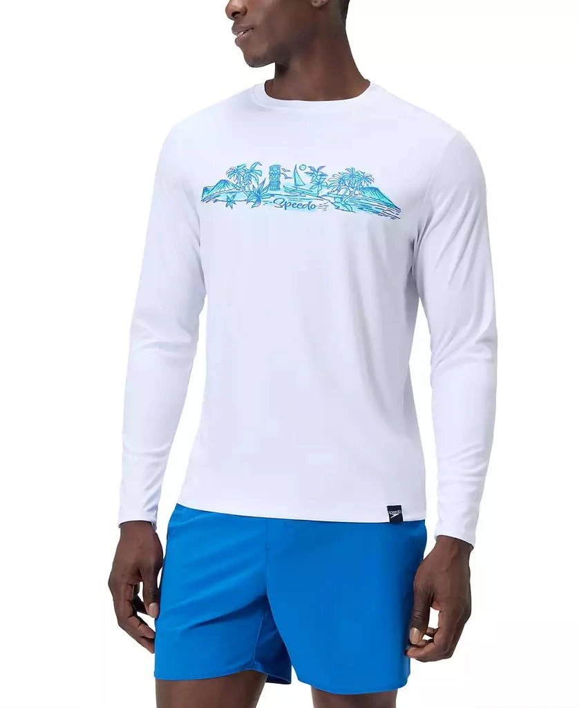 Speedo Men's Long Sleeve Graphic Swim T-Shirt 2