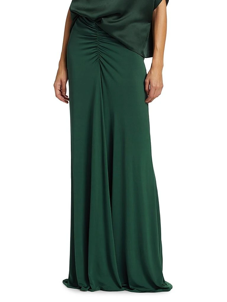 LAPOINTE Ruched Jersey Maxi-Skirt 3