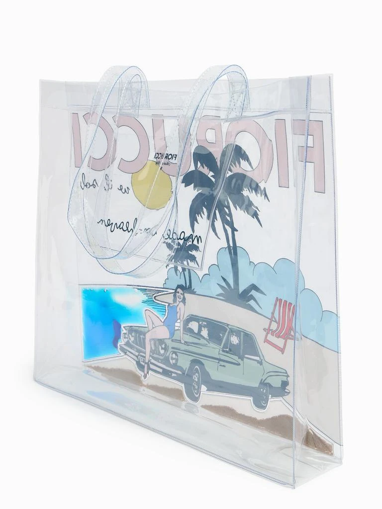 Fiorucci Beach Print Pvc Tote Bag 3