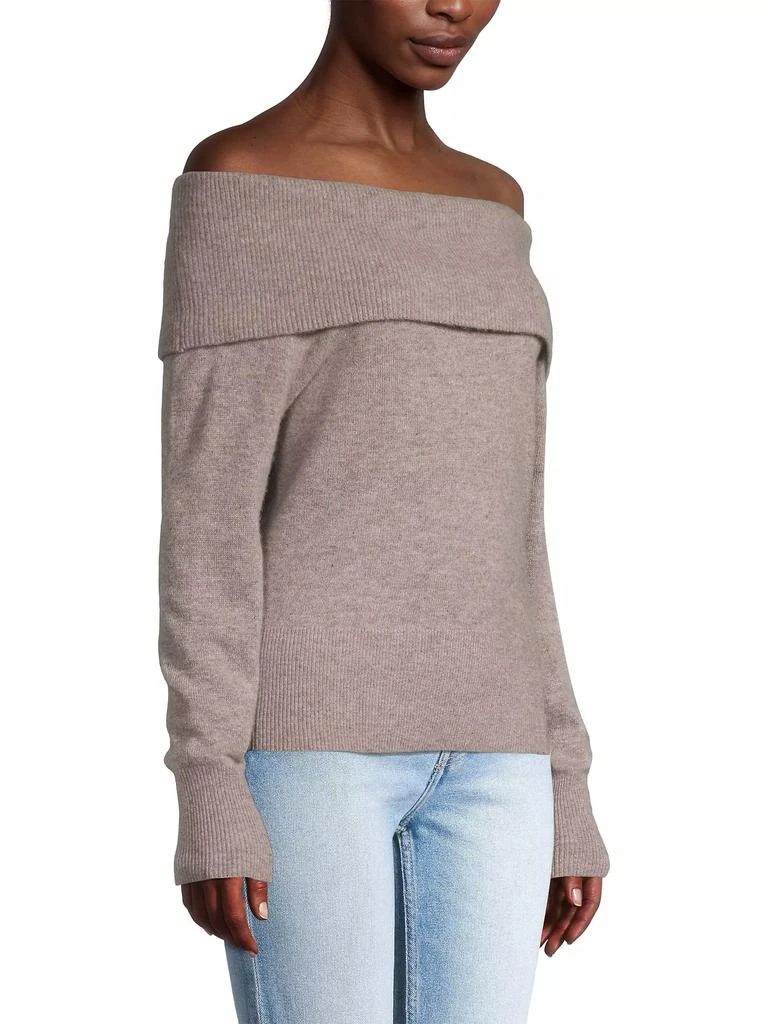 White + Warren Cashmere Bardot Sweater 4