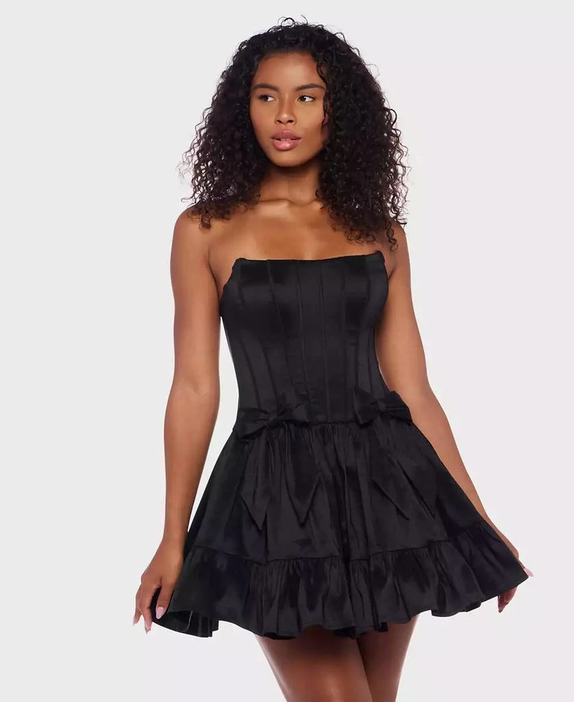 Alex & Sophia Juniors' Sleeveless Taffeta Fit & Flare Dress 1