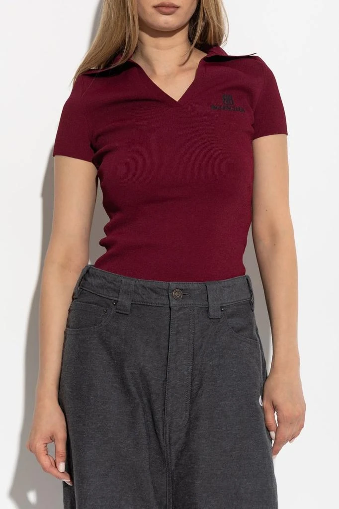 Balenciaga Balenciaga Logo Embroidered Polo Shirt 2